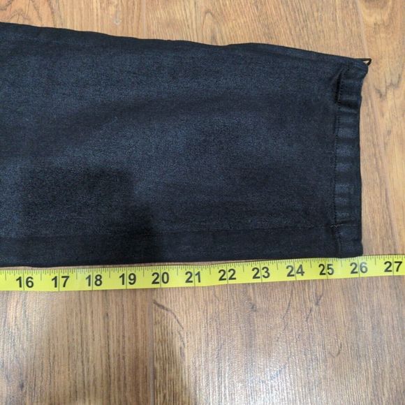 Universal Standard Meuse High Rise Resin Jeans Size 20 Metallic Sheen Ankle Zip - Picture 14 of 15